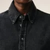 Black Denim Cotton Ami De Coeur Shirt