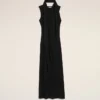 Black Jersey Maxi Lavalliere Dress