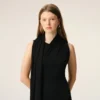 Black Jersey Maxi Lavalliere Dress