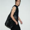 Black Jersey Sleeveless Fitted Top