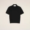 Black Knit Short Sleeves Polo Black Knit Short Sleeves Polo