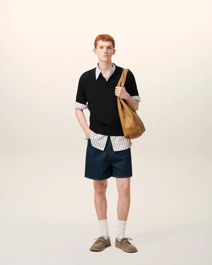 Black Knit Short Sleeves Polo Black Knit Short Sleeves Polo