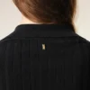 Black Knit Short Sleeves Polo