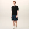 Black Knit Short Sleeves Polo Black Knit Short Sleeves Polo