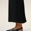 Black Lamb Leather Pointed Toe Slingbacks