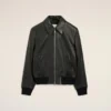 Black Lamb Leather Zipped Jacket