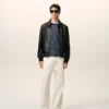 Black Lamb Leather Zipped Jacket