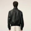 Black Lamb Leather Zipped Jacket