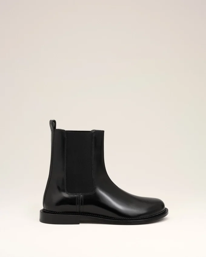 Black Leather Anatomical Toe Chelsea Boots Black Leather Anatomical Toe Chelsea Boots