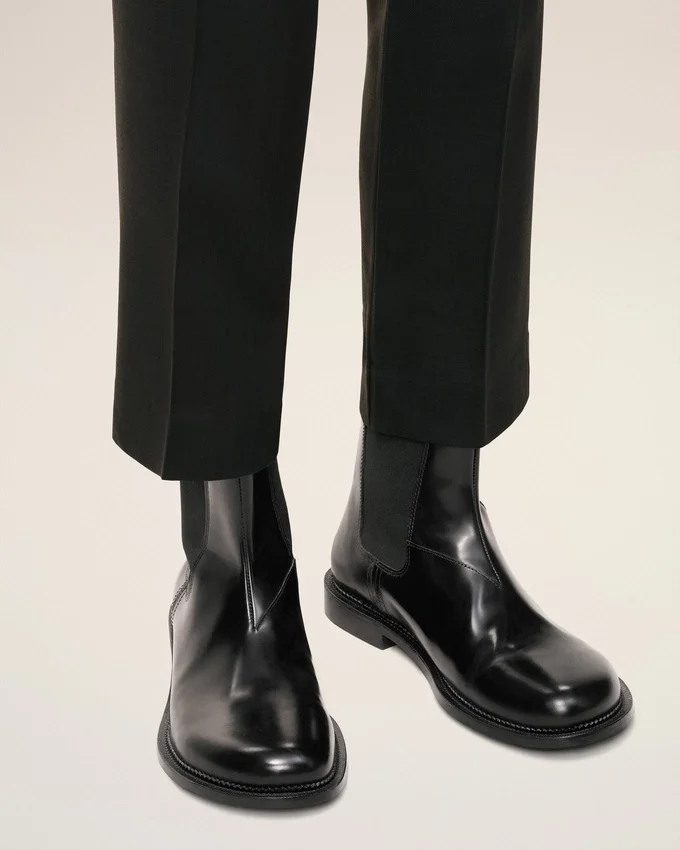 Black Leather Anatomical Toe Chelsea Boots Black Leather Anatomical Toe Chelsea Boots