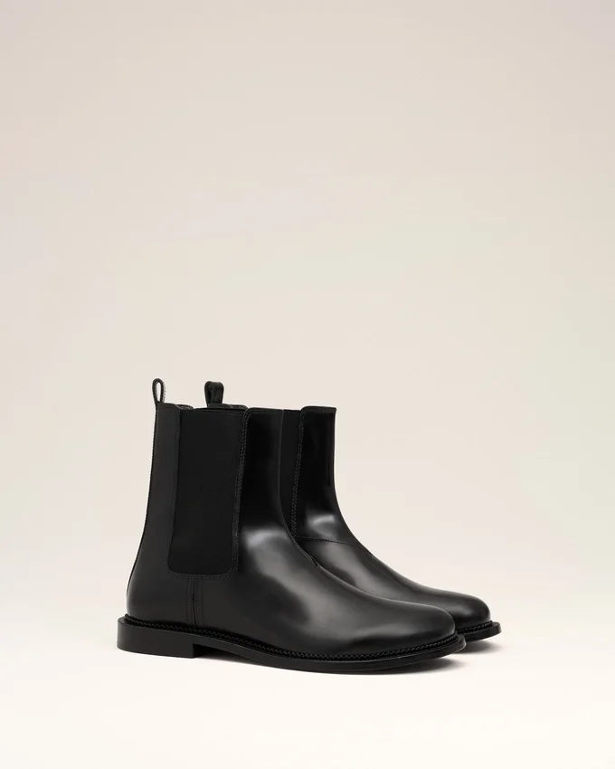 Black Leather Anatomical Toe Chelsea Boots Black Leather Anatomical Toe Chelsea Boots