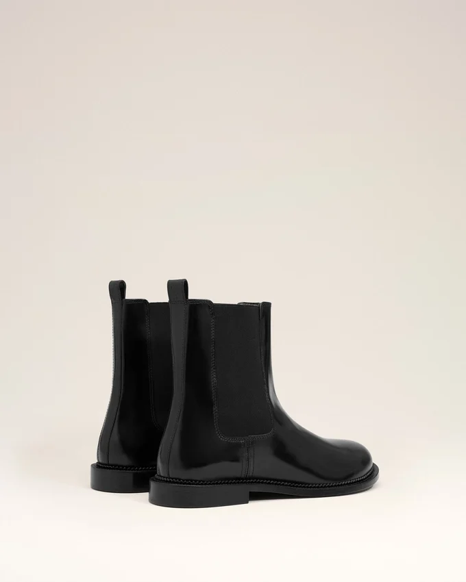 Black Leather Anatomical Toe Chelsea Boots Black Leather Anatomical Toe Chelsea Boots