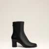 Black Leather Anatomical-Toe Piano Boots