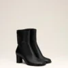 Black Leather Anatomical-Toe Piano Boots