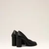 Black Leather Anatomical-Toe Piano Pumps
