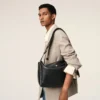 Black Leather Large Carrousel Bag
