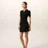Black New Wool Big Buckle Belted Mini Skirt Black New Wool Big Buckle Belted Mini Skirt