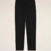 Black New Wool Elasticated Waist Trousers