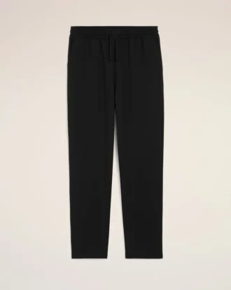 Black New Wool Elasticated Waist Trousers