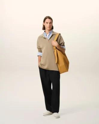 Black New Wool Elasticated Waist Trousers