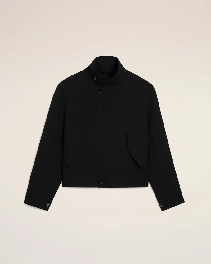 Black New Wool Harrington Jacket Black New Wool Harrington Jacket