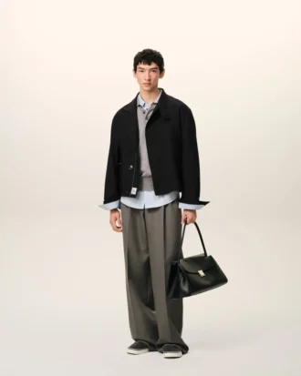 Black New Wool Harrington Jacket