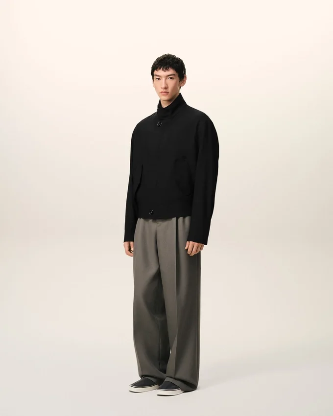 Black New Wool Harrington Jacket Black New Wool Harrington Jacket