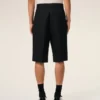 Black New Wool Low Waist Wide Bermuda Shorts Black New Wool Low Waist Wide Bermuda Shorts