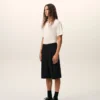 Black New Wool Low Waist Wide Bermuda Shorts Black New Wool Low Waist Wide Bermuda Shorts