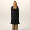 Black New Wool Simple Breasted Fitted Coat Black New Wool Simple Breasted Fitted Coat