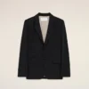 Black New Wool Single Breasted Boxy Jacket Black New Wool Single Breasted Boxy Jacket