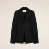 Black New Wool Single Breasted Fitted Jacket Black New Wool Single Breasted Fitted Jacket