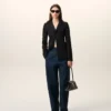 Black New Wool Single Breasted Fitted Jacket Black New Wool Single Breasted Fitted Jacket
