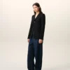 Black New Wool Single Breasted Fitted Jacket Black New Wool Single Breasted Fitted Jacket