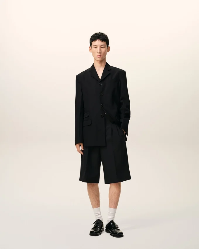Black New Wool Single Breasted Straight Jacket Black New Wool Single Breasted Straight Jacket