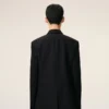 Black New Wool Single Breasted Straight Jacket Black New Wool Single Breasted Straight Jacket