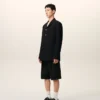 Black New Wool Single Breasted Straight Jacket Black New Wool Single Breasted Straight Jacket