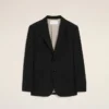 Black New Wool Straight Single Breasted Jacket Black New Wool Straight Single Breasted Jacket