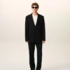 Black New Wool Straight Single Breasted Jacket Black New Wool Straight Single Breasted Jacket