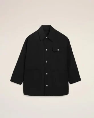 Black New Wool Worker Jacket