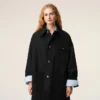 Black New Wool Worker Jacket