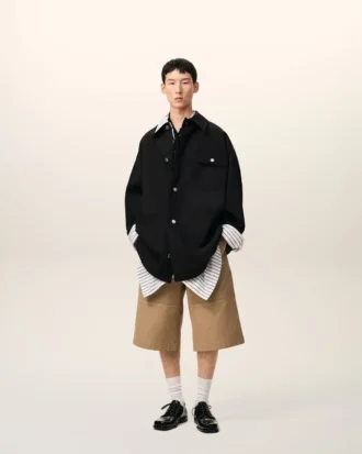 Black New Wool Worker Jacket