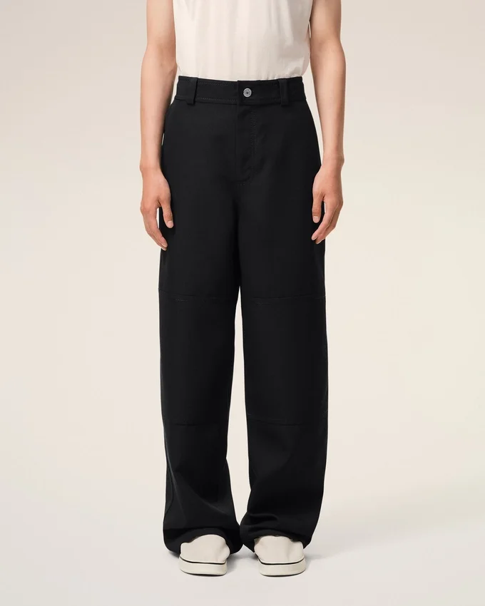 Black New Wool Worker Trousers Black New Wool Worker Trousers