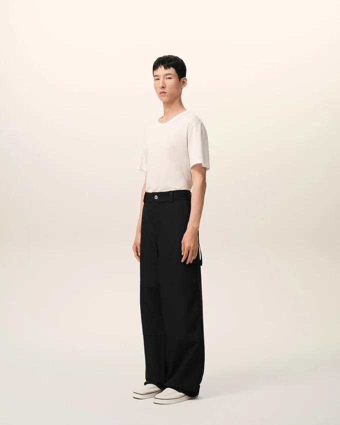 Black New Wool Worker Trousers Black New Wool Worker Trousers