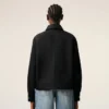 Black Nylon Ami De Coeur Stud Buttoned Jacket Black Nylon Ami De Coeur Stud Buttoned Jacket