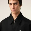Black Nylon Ami De Coeur Stud Buttoned Jacket Black Nylon Ami De Coeur Stud Buttoned Jacket