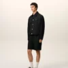 Black Nylon Ami De Coeur Stud Buttoned Jacket Black Nylon Ami De Coeur Stud Buttoned Jacket