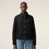 Black Nylon Ami De Coeur Stud Buttoned Jacket Black Nylon Ami De Coeur Stud Buttoned Jacket
