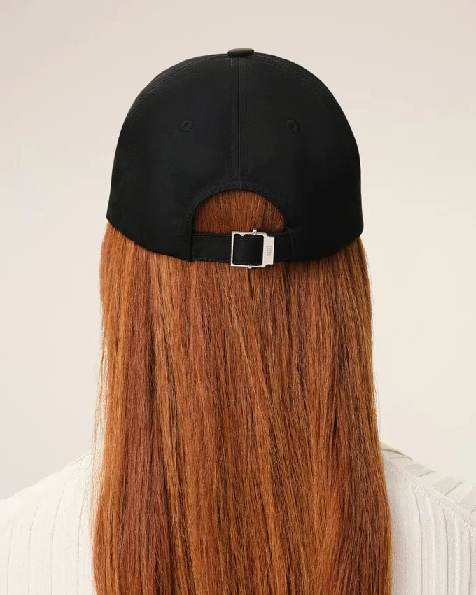 Black Nylon Ami De Coeur Stud Cap Black Nylon Ami De Coeur Stud Cap