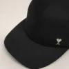 Black Nylon Ami De Coeur Stud Cap Black Nylon Ami De Coeur Stud Cap